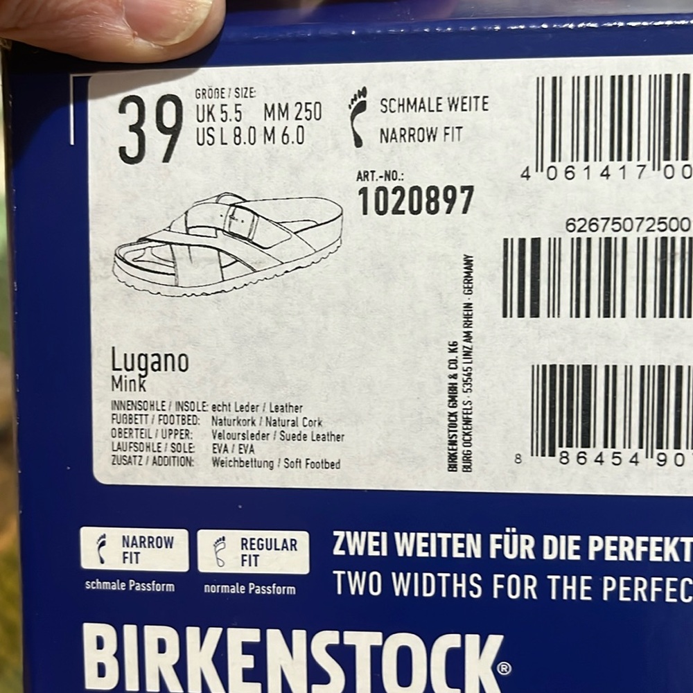 BIRKENSTOCK Laguna in mink color, size 39, soft bed, new with tags